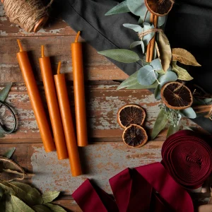 Kerzen schön verpacken - Ideen für Stabkerzen und Stumpenkerzen