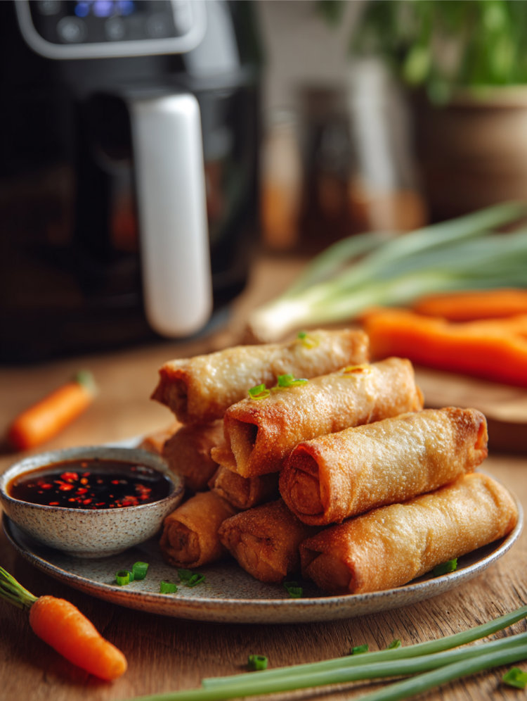 knusprige frühlingsrollen aus dem airfryer