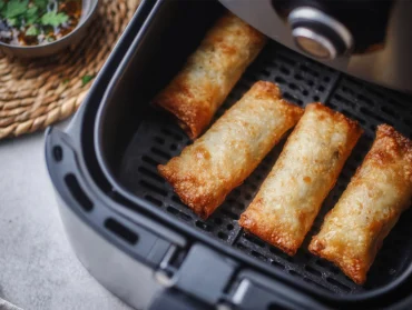 knusprige frühlingsrollen aus dem heißluftfritteuse