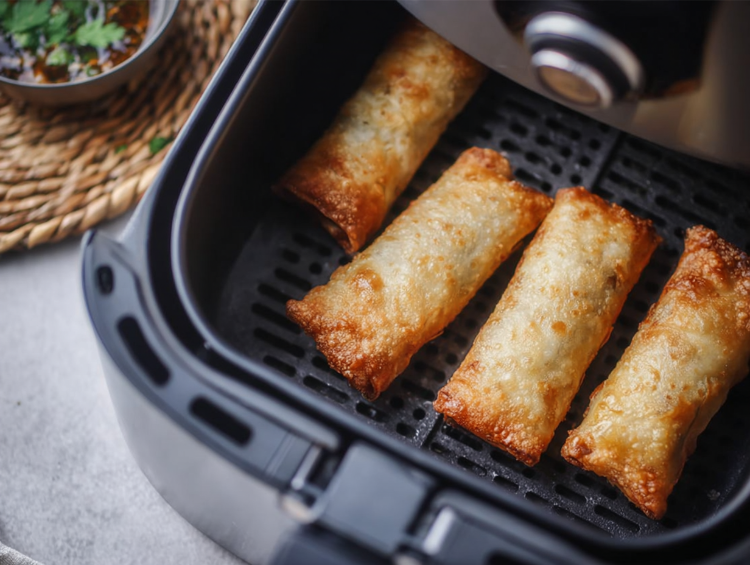 knusprige frühlingsrollen aus dem heißluftfritteuse