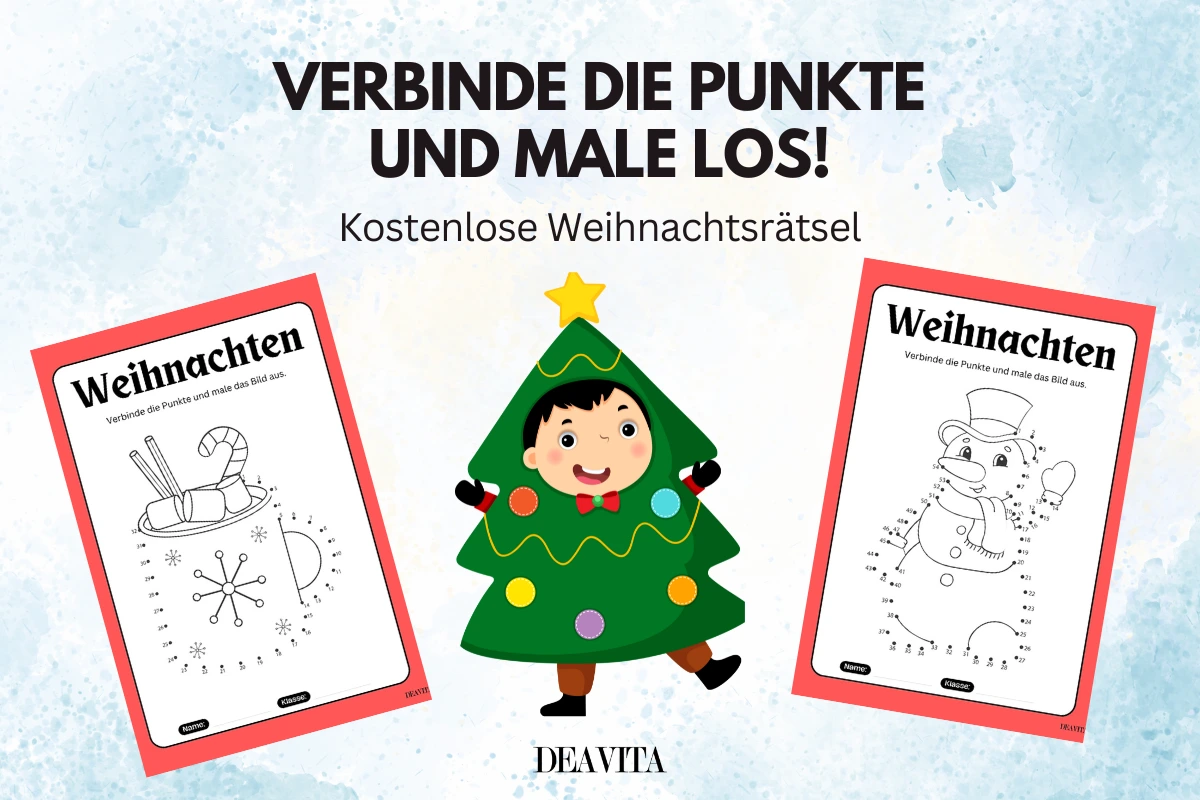 kostenlose weihnachtsrätsel verbinde die punkte und male los