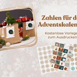 Kostenlose Zahlen für Adventskalender zum Ausdrucken