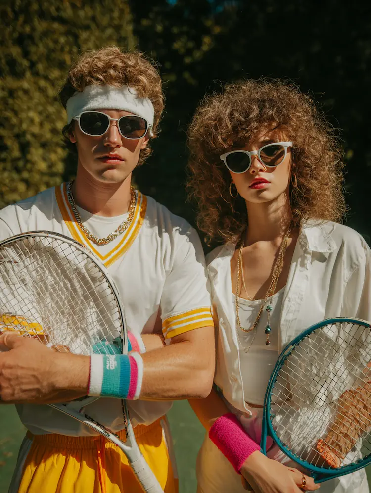 Kostüme für Pärchen von den 80ern Jahren inspiriert