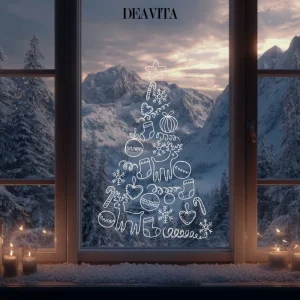 Kreidestift-Vorlage für einen Tannenbaum zum Ausdrucken und Nachzeichnen