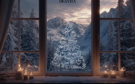 Kreidestift-Vorlage für einen Tannenbaum zum Ausdrucken und Nachzeichnen