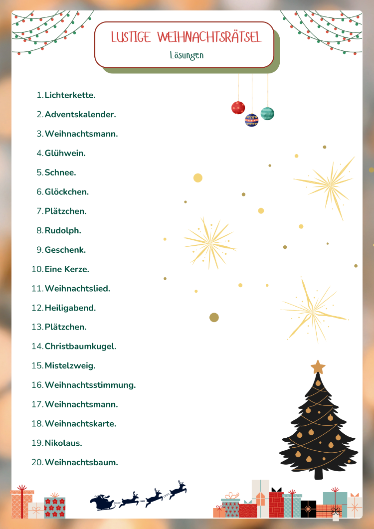 lustige weihnachtsrätsel lösungen