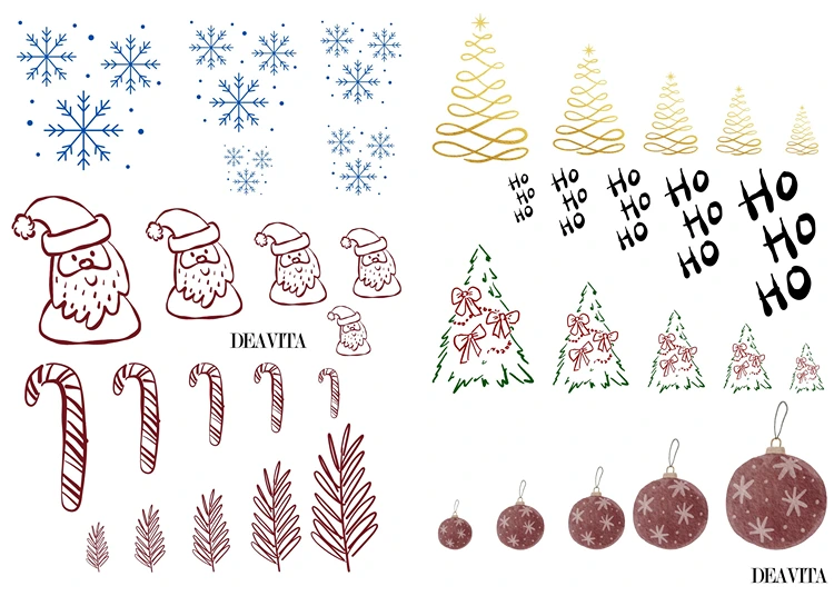 Motive in unterschiedlichen Größen für verschiedene Kerzenarten