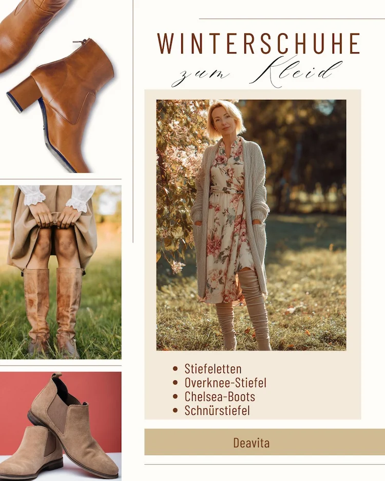 passende Winterschuhe zum Kleid finden