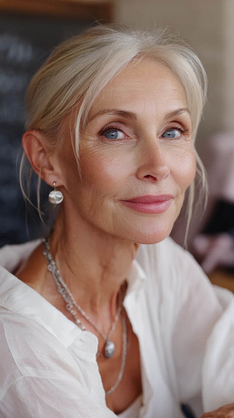 Pearl Blonde Haare für Frauen mit blauen Augen und neutralem Teint