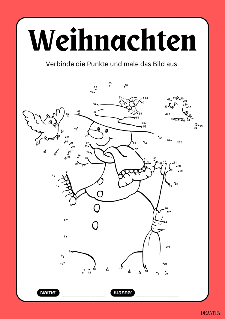 punkt zu punk ausmalbild schneemann zum ausdrucken