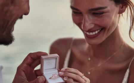 Romantische Verlobung am Strand im Sommer