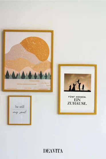 Wandbild als Geschenkidee selber machen für Freunde mit Familie