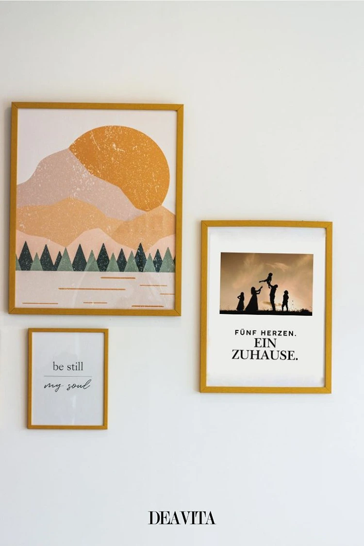 Wandbild als Geschenkidee selber machen für Freunde mit Familie