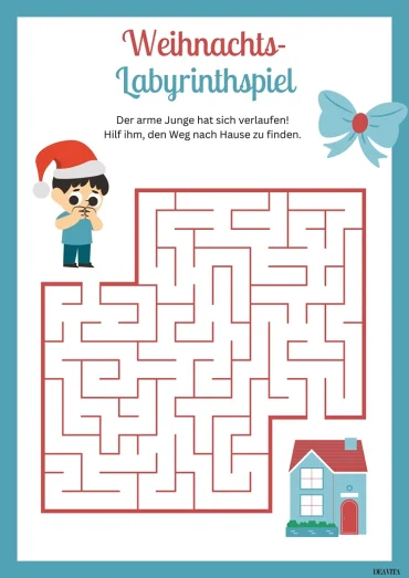 weihnachts labyrinthspiel kostenlos zum ausdrucken