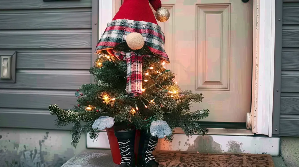 Weihnachtsdeko für den Hauseingang Wichtel