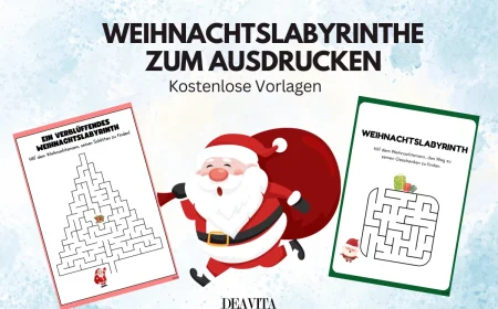weihnachtslabyrinthe zum ausdrucken kostenlose vorlagen