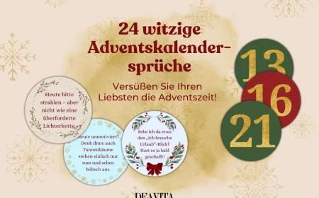 Witzige Adventskalender-Sprüche für jeden Tag zum Ausdrucken und Selberbasteln