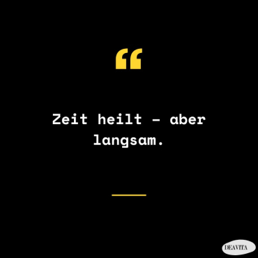 zeit heilt aber langsam spruch
