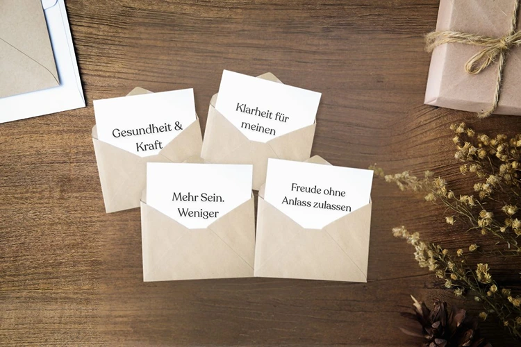 13 Wünsche für die Rauhnächte in Briefumschlägen aufbewahren