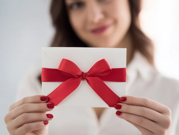 Coupon als Geschenk zu Weihnachten