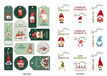 Die Weihnachtsgeschenke personalisieren mit niedlichen Weihnachtsanhängern