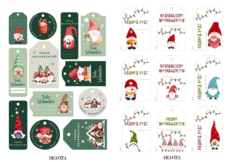 Die Weihnachtsgeschenke personalisieren mit niedlichen Weihnachtsanhängern