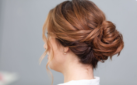 eleganter low bun für die feiertage