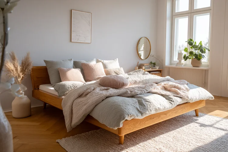 Daunendecke im modernen Schlafzimmer