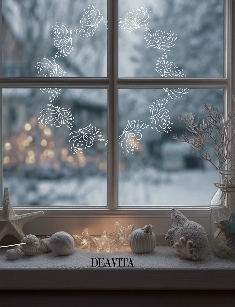 Filligrane Kränze zur Gestaltung der Fenster im Winter