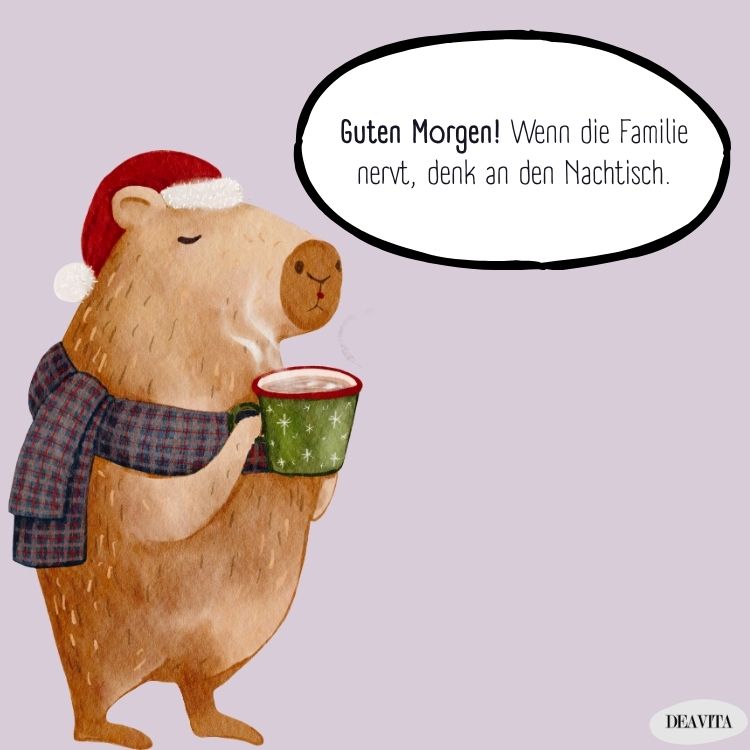 guten morgen lustige grüße zum heiligen abend