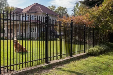 Hundeschutzzaun zum Nachbarn für große Hunde