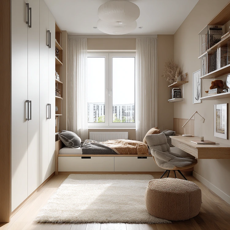 Kleine Kinderzimmer profitieren auch von Stauraumbetten