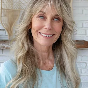 lange haare und curtain bangs ab 50