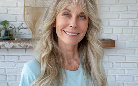 lange haare und curtain bangs ab 50