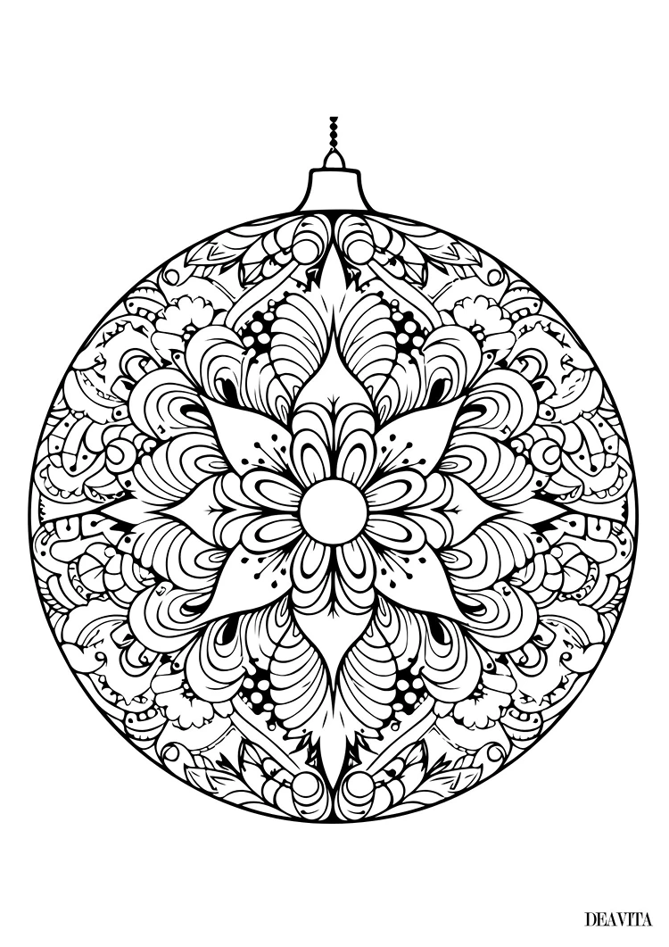 mandala zum ausdrucken pdf weihnachtskugel für erwachsene