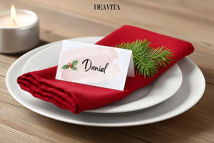 Namensschilder für Weihnachten zum Ausdrucken für eine schöne Tischdeko