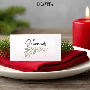 Namensschilder für Weihnachten zum Ausdrucken mit weihnachtlichen Motiven