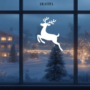 Rentiere für Kreidemarker zum Dekorieren der Fenster zu Weihnachten