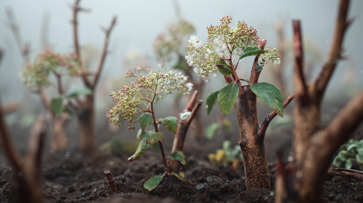 rispenhortensie mit starkem rückschnitt