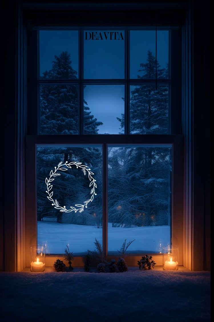 Romantische Fensterdeko für Weihnachten selber machen