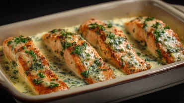 saftige lachsfilets im ofen mit cremiger zitronen sahnesauce