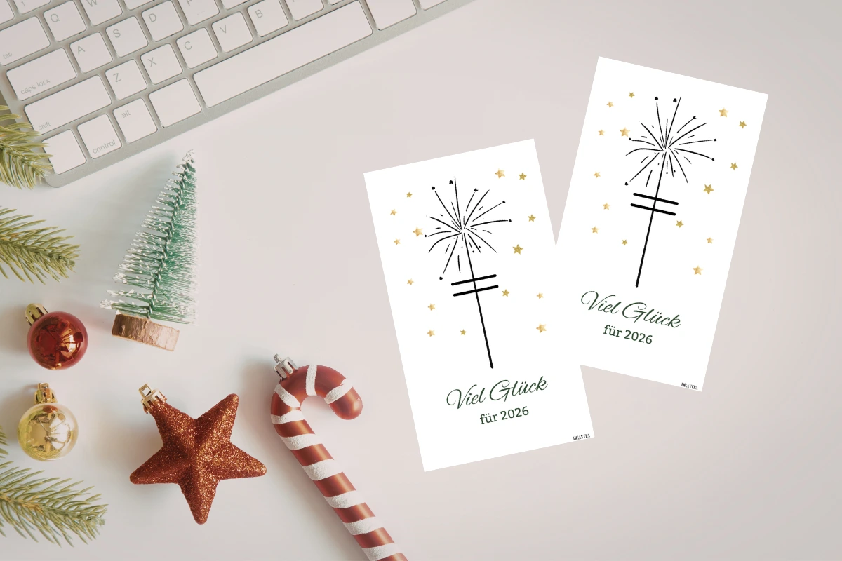 silvester mitbringsel diy idee wunderkerze karte