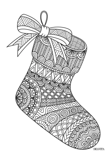 weihnachten mandala erwachsene weihnachtsstrumpf