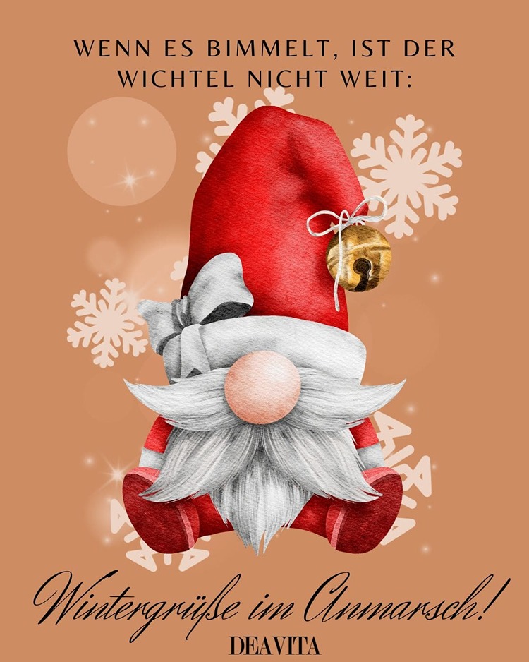 Wenn es bimmelt, ist der Wichtel mit Wintergrüßen nicht weit
