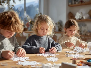 An kalten Tagen mit Kindergarten- und Schulkindern kreativ werden