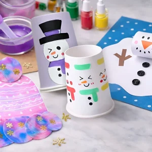 Basteln im Winter mit 7-Jährigen - Kreative Schneemänner und Pudelmützen