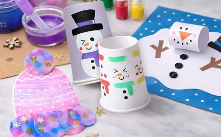 Basteln im Winter mit 7-Jährigen - Kreative Schneemänner und Pudelmützen