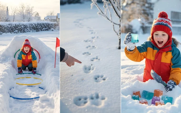 Bewegungsspiele mit Kindern im Schnee für echte Abenteuer im Winter