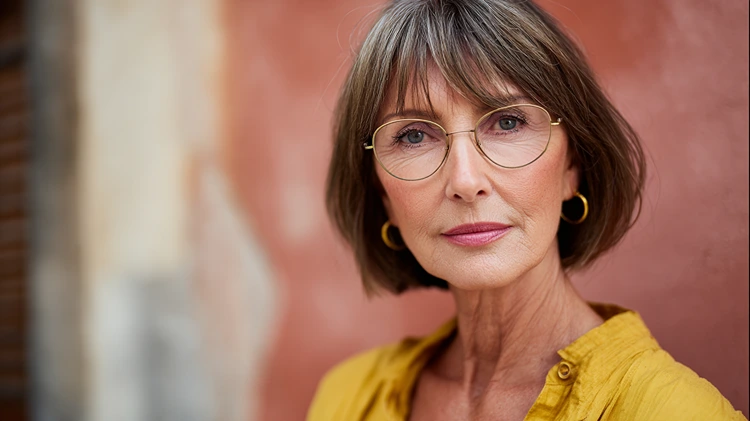 bob haarschnitt kinnlang mit pony ab 50