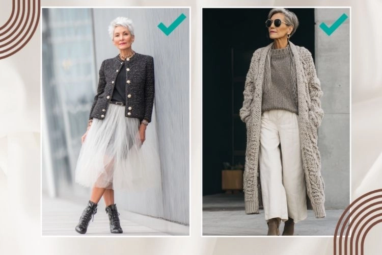 Cardigans stylen mit Rock und Hose